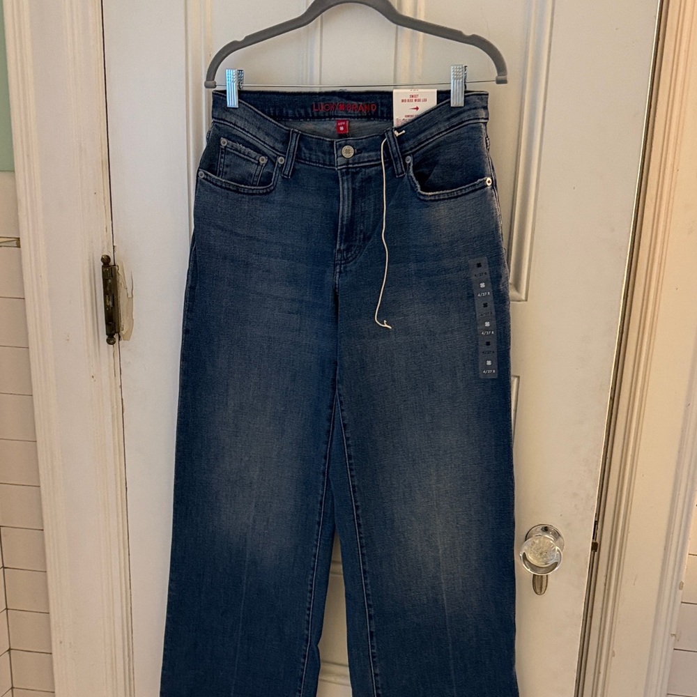 Lucky Brand Women's Sweet Mid Rise Wide Leg Jeans - Picture 4 of 5